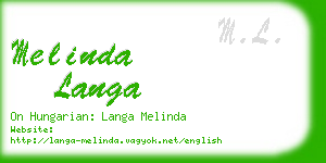 melinda langa business card